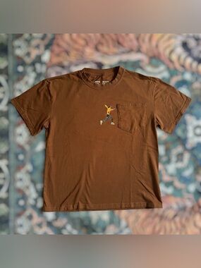 Travis Scott Virgil Abloh 2019 Astroworld Graphic T Shirt Brown Medium